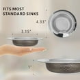 2 Pack Kitchen Sink Strainer Stainless Steel with Upgraded Handle