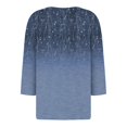 thumbnail image 4 of Tops COTECRAM, manga 3/4, cuello en V, holgados, para mujer, azul, 4 of 6