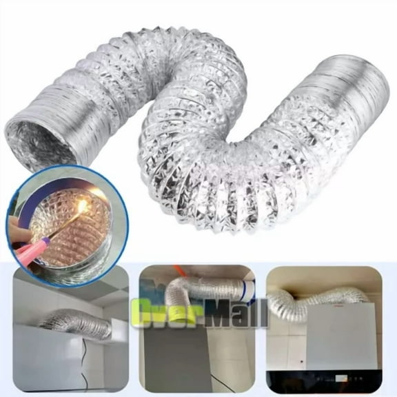 Flexible Aluminum Duct Ducting 4" Inch Dryer Vent Hose For Hvac