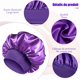 thumbnail image 2 of RV 3 capó de satén para cabello de noche, capó de seda para cabello de noche, gorro de noche de satén, capó de satén para mujer, protección elástica para cabello largo, cabello rizado (negro, dorado, morado oscuro) Sailing Electrónica, 2 of 5