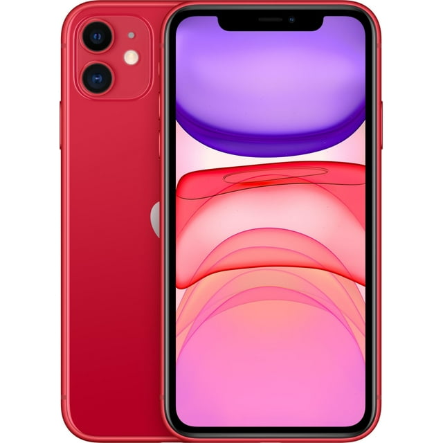 Refurbished Apple iPhone 11 - 64GB – Red – 12MP Dual Rear & 12MP Front Camera - Fully Unlocked Smartphone - Excellent Condition
