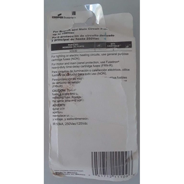 Fusible Bussmann TPS60, TPS-60, TPS-60A - Pack De 1 - Neuf D'origine