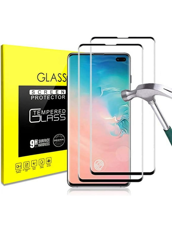 [2 Pack] Tempered Glass Screen Protector for Samsung Galaxy S10, Tempered Glass, Ultrasonic Fingerprint Compatible, HD Clear, Case Friendly Screen Protector for Samsung Galaxy S10