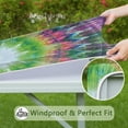 thumbnail image 6 of Colorful Tie Dye Pattern Square Fitted Tablecloth with Elastic Edge,Square Table Cover,Washable Elastic Table Cover for Home Kitchen Party Decor 36"x36", 6 of 6