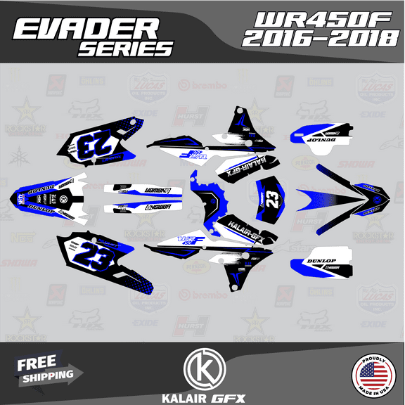 Kalair GFX Graphics Kit for Yamaha WR450F (2016-2018) Evader Series