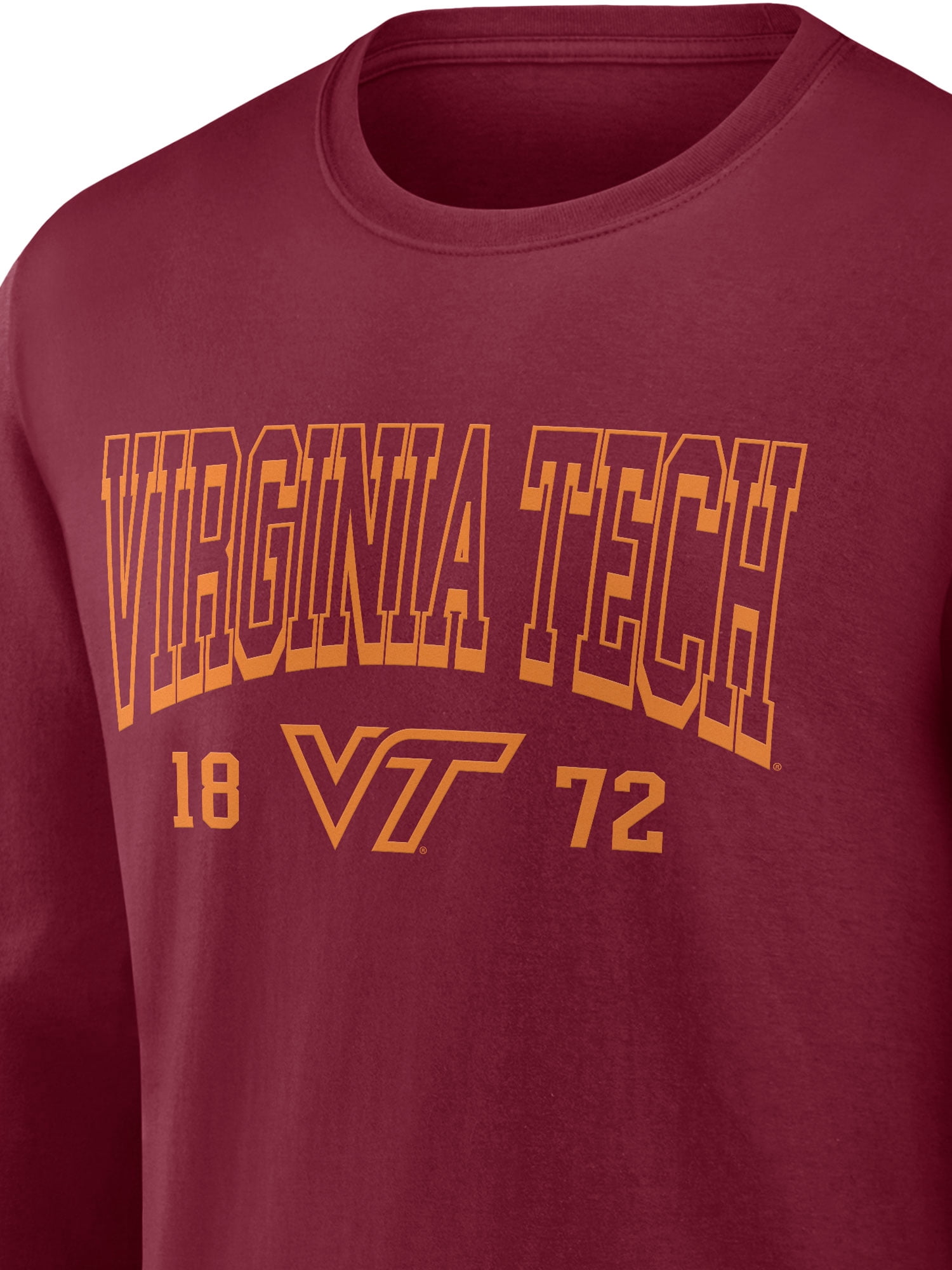 NCAA Virginia Tech Hokies Men's Cotton Red Long Sleeve T-Shirt