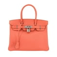 thumbnail image 1 of Pre-Owned Hermes Hermès Birkin 30 Epson Flamingo Handbag with Q Stamp and Silver Hardware, 1 of 9