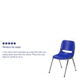 thumbnail image 4 of Flash Furniture Kids Plastic/Chrome Stacking Chair (5 Pack), Navy Plastic/Chrome Frame, 4 of 4