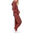 thumbnail image 3 of UVN Two Piece Outfits for Women Long Sleeve Hoodies Tops And Pants Pajamas Sets Casual Fall Winter Lounge Set with Pockets, 3 of 8