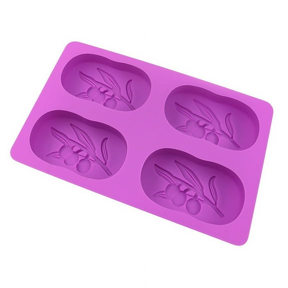 4 Cavity Oval Olive Leaf Silicone Soap Making Moulds for DIY Soap Crafting and Baking Tools -Purpose Use for Handmade Products