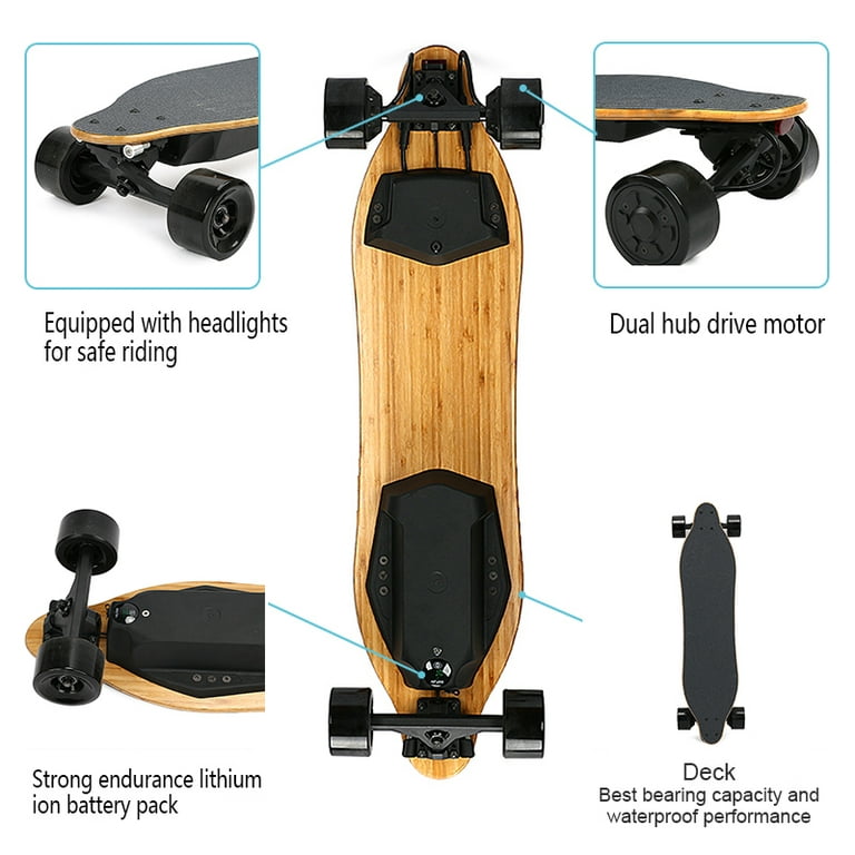 Cheap dual hub motors electric skateboard learn to use in five
