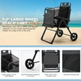 thumbnail image 4 of ABORON Beach Cart Chairs with 10" Wheels, 2 in 1 Heavy Duty Beach Chair with Canopy Shade, Foldable Beach Lounge Chair with Integrated Wagon Pull Cart Combination, Perfect for Backyard, Pool or Picnic, 4 of 9
