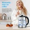thumbnail image 5 of TINANA Electric Kettle with Stainless Steel Removable Infuser: 2L Borosilicate Glass Electric Tea Kettle , 1500W Boiling Water Pot, Auto Shut Off, Boil-Dry Protection, 5 of 7