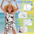 thumbnail image 5 of SEANATIVE Girls One-Piece Swimsuits with Mesh Cover-up Skirt One-Piece Bathing Suits Back Cutout Stylish Stretch Swimwear for Kids Teenagers, Size 13-14, Cow Print Brown Black White, 5 of 7