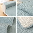 thumbnail image 5 of XmhyTop Cotton Quilted Embroidery Sectional Couch Cover Furniture Protector Cover-35.4*62.9inch,Blue, 5 of 5