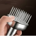 thumbnail image 5 of BUTOMKY Stainless Steel Meat Tenderizer with Ultra-Sharp Needle Blades - Heavy Duty Tenderizer for Steak, Chicken, Beef & Pork, Professional Kitchen Tool for BBQ & Marinade, 5 of 7