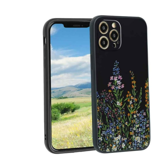 Compatible with iPhone 12 Pro Max Phone Case, Wildflower-0-2 Case Men Women, Flexible Silicone Shockproof Case for iPhone 12 Pro Max