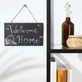 thumbnail image 3 of Navaris Hanging Slate Chalkboard Signs (Set of 8) - 5.85" x 9.75" - Farmhouse-Style Black Board Signs for Outdoor, Door, Wall, Weddings - Horizontal, 3 of 6