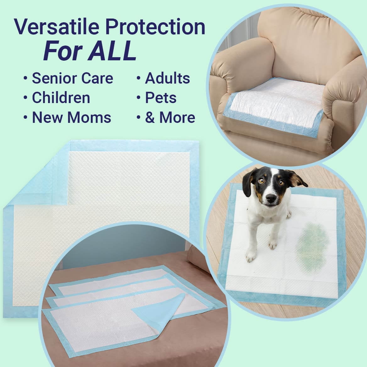 Premium Protection Chucks Disposable Underpads, Super Absorbent Protective Bed Pads for Seniors, Case of 72, by Easy Comforts