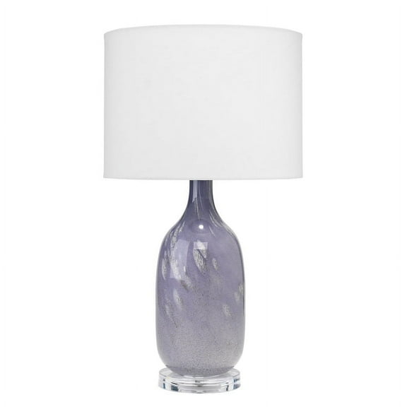 Alden Décor Allenbury Glass Table Lamp, Lavender