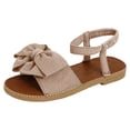 thumbnail image 6 of Rokment Womens Bow Flat Dress Sandals Beach Summer Comfortable Stylish Casual Bowknot Low Heel Open Toe Slingback Sandals for Vacation Walking F Size 7.5, 6 of 7
