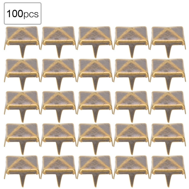 Bag Accessories 100 PCS 9MM Brass Copper Square Rivets Apparel Shoes Bag Accessories For Leather Decoration