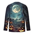 thumbnail image 4 of FDGIU Men's Halloween Graphic Tees Men Casual Round Neck Long Sleeve Pullover Halloween Printed T-Shirt Blouse Tops Casual Shirts, 4 of 5