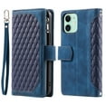 thumbnail image 2 of Dteck for Apple iPhone 11 Case,Full Protection Zipper Purse Magnetic Closure Folio Card Slots Wallet Kickstand Phone Cover with Wrist Strap & Shoulder Strap,Blue, 2 of 14