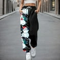 thumbnail image 3 of Pantalones deportivos Gibobby Mujer Otoño e Invierno Casual Navidad Divertido impreso Cintura elástica Negro XL, 3 of 4