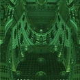 thumbnail image 1 of Ahgly Company Machine Washable Indoor Square Transitional Dark Forest Green Area Rugs, 7' Square, 1 of 7