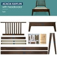 thumbnail image 7 of Acacia Kaylin Wooden Bed Frame with Headboard Included – Solid Wood Platform Bed with Ergonomic Design for Anti-Slip Support, Easy Assembly and No Box Spring Needed (Twin, Chocolate), 7 of 7