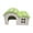 Green, variant on Meidiya Hamster Hideout Wooden Gerbil House,Rainbow Bridge Mouse Sports Toy Hamster Cage Accessories for Small Animal Habitat Hamster Guinea-pig Hedgehog Squirrel