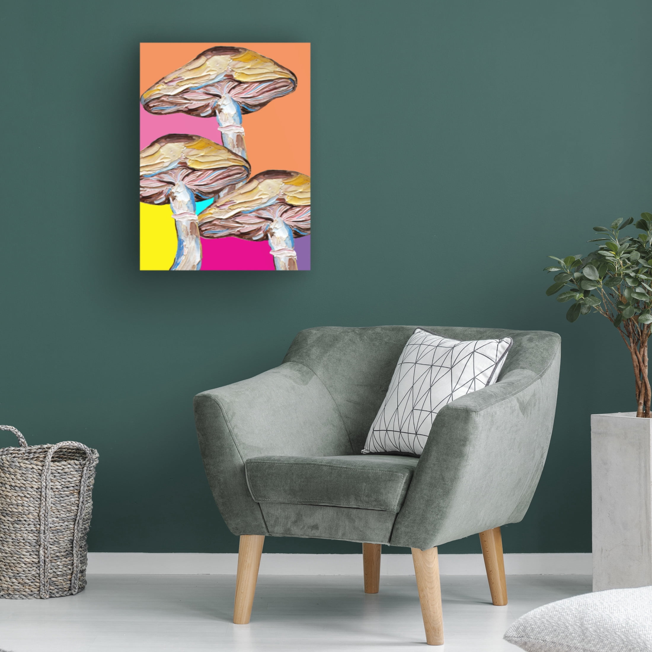 Trademark Fine Art Alice Straker Psychedelic Mushrooms Canvas Wall Art