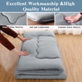thumbnail image 5 of SAINSPEED Japanese Floor Mattress, Japanese Futon Mattress, Foldable & Portable Camping Mattress with Washable Cover, Gray, 5 of 8