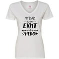 thumbnail image 3 of Inktastic My Dad is an EMT and a Hero Women's V-Neck T-Shirt, 3 of 5