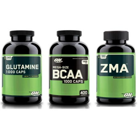 bcaa zma optimum glutamine supplement capsule nutrition workout package