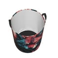 thumbnail image 2 of KLL Red Flame Wolf Head Waterproof Foldable Laundry Hamper Bucket with Handles for Storage Bin,Kids Room,Home Organizer (Medium ), 2 of 7
