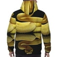 thumbnail image 7 of Haiem Yellow White-Lipped Pit Viper Patterned Men's Hoodie with Kangaroo Pocket - Ideal Pullover Sweatshirt for Daily Wear, Travel, and Home-4X-Large, 7 of 7