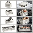 thumbnail image 3 of Car Trunk Organizer with Insulated Leakproof Cooler Bag, 4 in 1 Waterproof Portable Car Storage Organizer with Collapsible Cover, 3 Large Compartments, Trunk Organizer for SUV, Car, Truck (Beige), 3 of 6