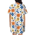 thumbnail image 6 of Sigee Flower for Sleepwear Casual Pjs with Pockets Women's Pajamas Sets Shorts 2 Piece Short Sleeve Lounge Sets 3X-Large, 6 of 9