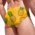 thumbnail image 4 of MNCEKFOD Swim Briefs for Men Stylish Leisure Hawaiian Soft and Comfortable Swimming Trunks Hot Springs Triangle Swimwear Yellow XL, 4 of 5