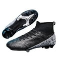 thumbnail image 3 of Boys Girls Soccer Cleats High-top Training Football Cleats Ankle-high Soccer Shoes Lightweight Outdoor, 3 of 5