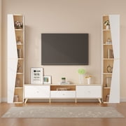 IRONCK 71 Tall Narrow Bookcase, 6 Tier Corner Bookshelf, Cube Storage Display Shelf for Home Office, Natural