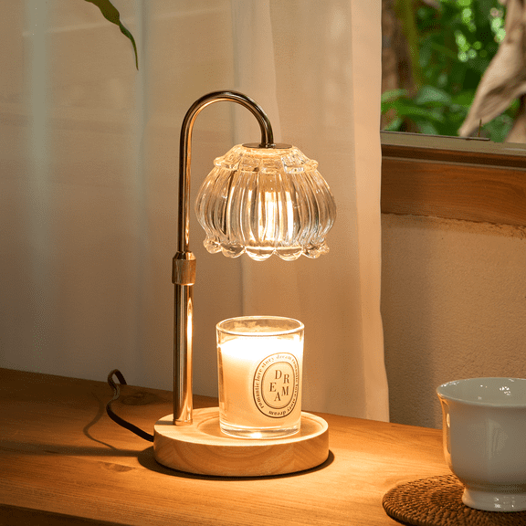 Candle Warmer Lamp with Timer，Dimmable Adjustable Height Timer Gifts Wax Melt Lights for New Home Decor(2*50W Bulbs)