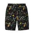 thumbnail image 4 of Lsque Mens Swim Trunks Wasp and Florals Pattern - Bathing Suit Compression Liner - Beach Swim Shorts Swimwear - (S-3XL) - Stretch Quick Dry -Medium, 4 of 9