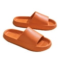 thumbnail image 2 of Lilgiuy Pillow Slippers for Couples Summer Non Slip Quick Drying Shower Bathroom Slides Sandals Solid Color Super Soft Thick Sole House Slippers Streetwear(Orange,4.5), 2 of 4