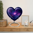 thumbnail image 6 of MUKTIVE Galaxy Memorial Urns for Human Ashes Adult Man, Blue Heart Funeral Urn for Ashes for Women, Keepsake Cremation Urn for Mother, Burial Urns for Adult Male, 3 Inch, 6 of 7
