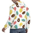 thumbnail image 3 of Hoodies for Men - Colourful Donut Print White Long Sleeve Comfrt Men'S Fashion Hoodies & Sweatshirts, Sweatshirts for Men Hoodies Pullover Clothing Clothes with Pouch, 3 of 7