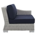 thumbnail image 4 of Modway Conway Sunbrella® Outdoor Patio Wicker Rattan Right-Arm Chair in Light Gray Navy, 4 of 10