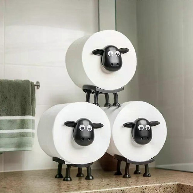 3 Pack Lamb Toilet Paper Holder Sheep Toilet Paper Roll Holder Set Animal